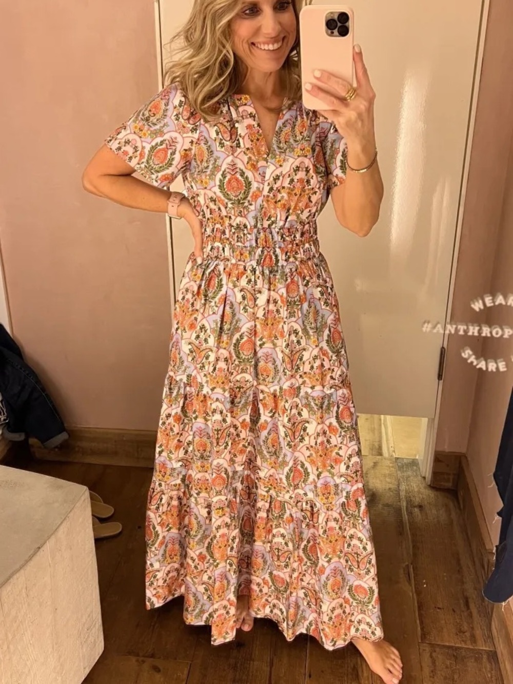 Anthropologie Somerset printed cotton maxi dress. Medium - Picture 9 of 12